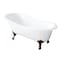 Aqua Eden Clawfoot Bathtubs, 54 L, 30.31 W, White/Naples Bronze, Cast Iron VCT7D5431B6 - alternate 1